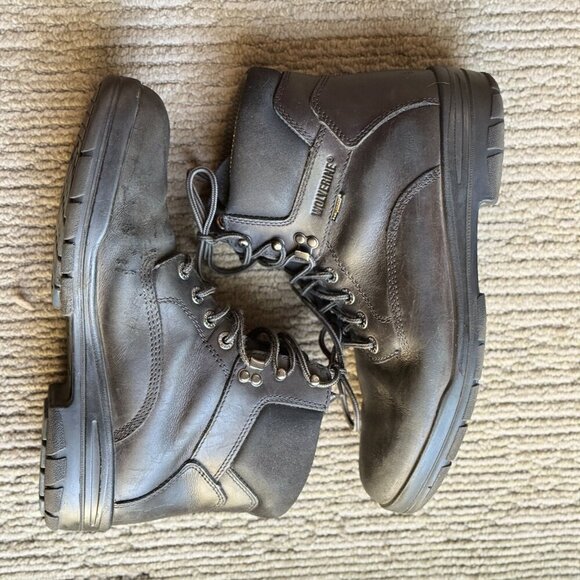 Wolverine Boots Men's Size 11 Black DuraShocks SR Direct-Attach Lined 6" Work - Picture 9 of 12